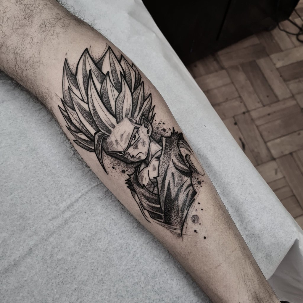 Foto de tatuagem feita por Felipe Mosk (@_felipemosk)