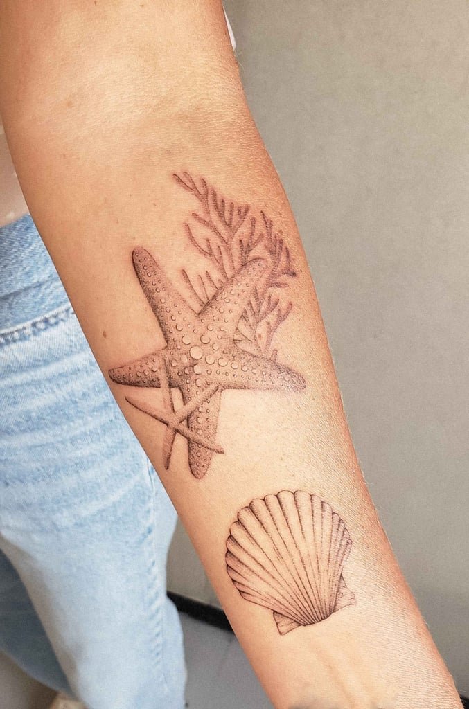 Imagem de tatuagem feita por Larissa Amaral (@noz.tattoo)