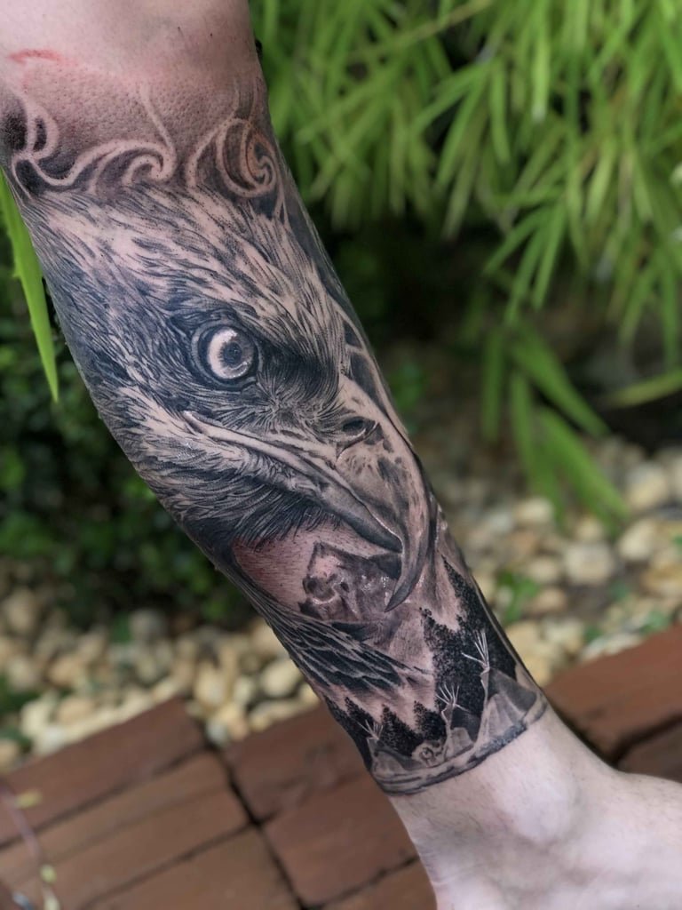 Foto de tatuagem feita por Caio Mateus (@caiomateustattoo)