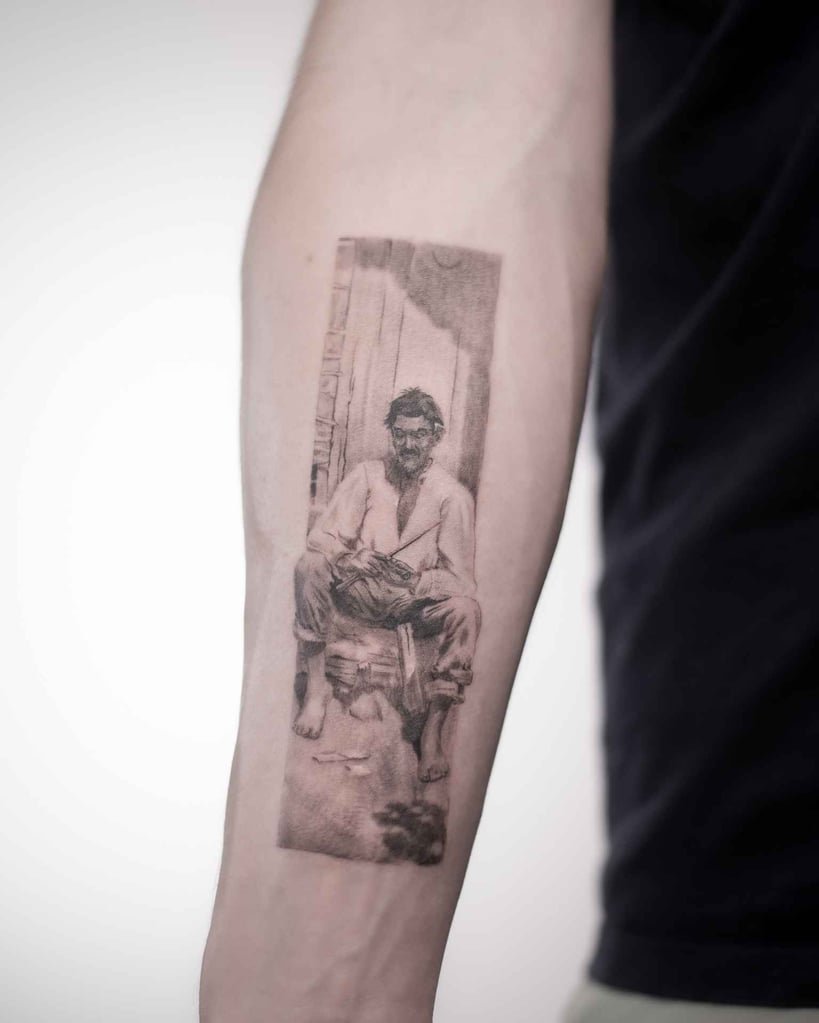 Foto de tatuagem feita por Rafa Blackbird (@rafa.blackbird)