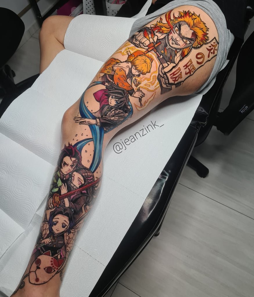 Foto de tatuagem feita por Jean Szimanski (@jeanzink_)