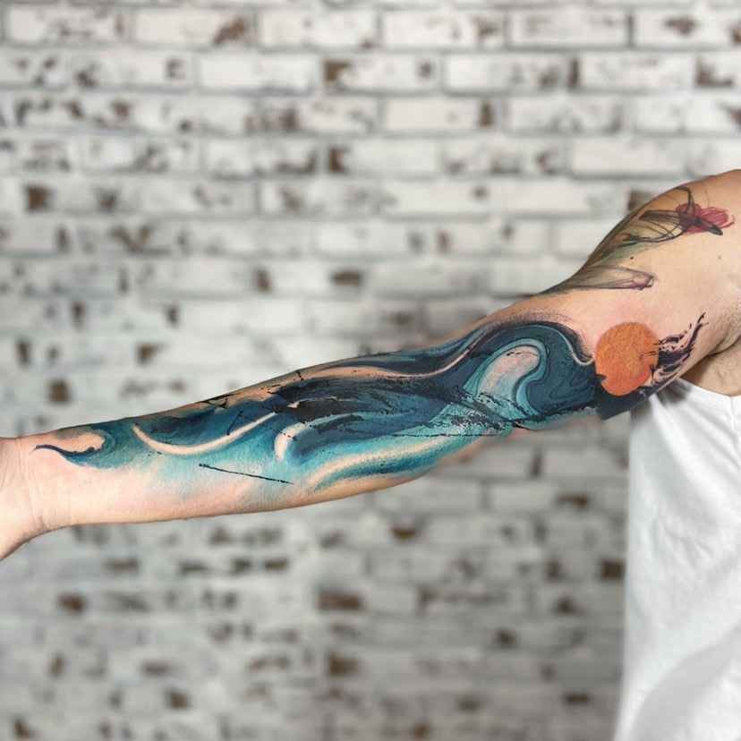 Foto de tatuagem feita por Paulo Victor Skaz (@skazxim)