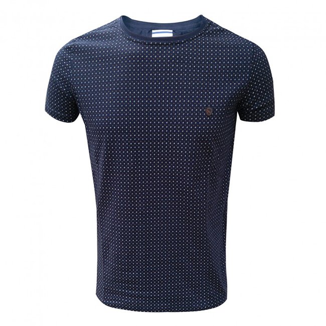 camiseta acostament azul marinho folhas