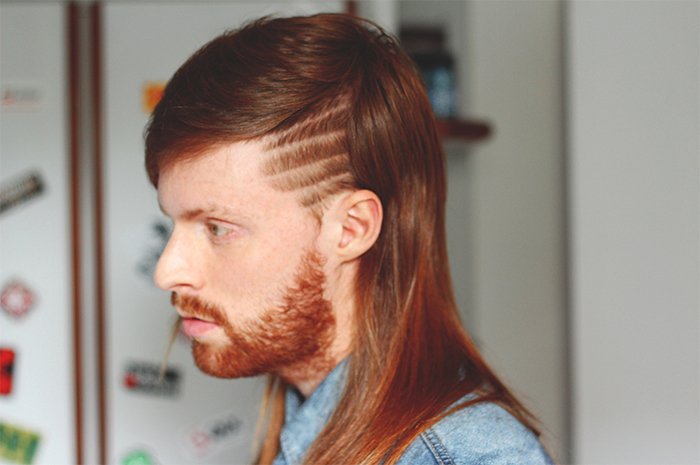 sidecut riscado corte cabelo masculino coloral