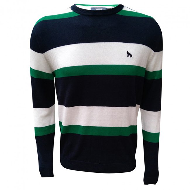 su ter masculino acostamento tricot verde