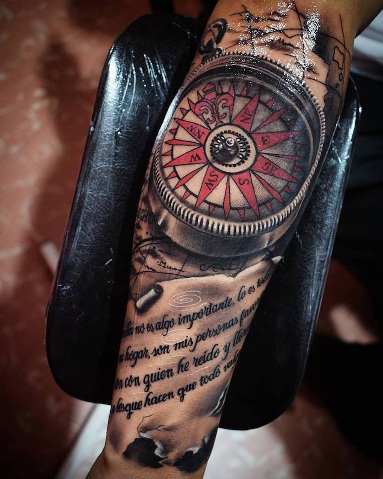 significado da tatuagem de bussola 23