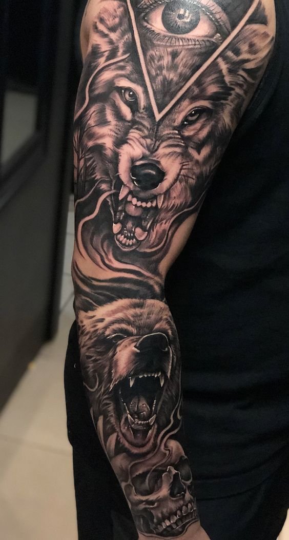 significados da tatuagem de lobo 37