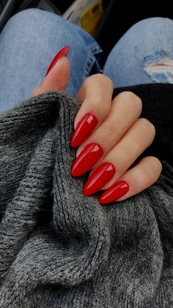 unhas em gel vermelha09