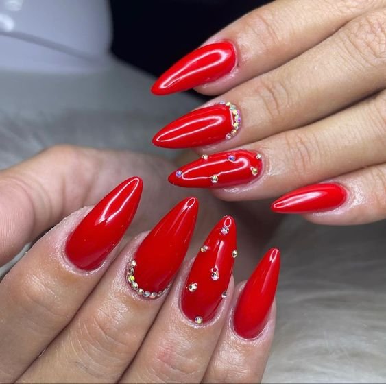 unhas em gel vermelha10 1