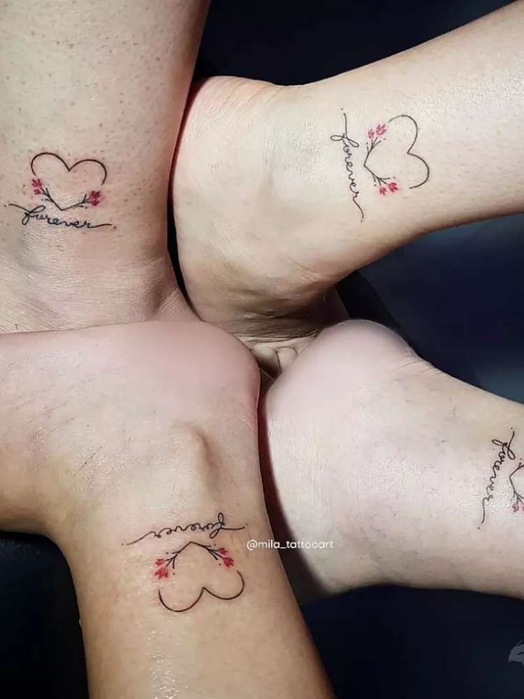 tatuagem-de-amigas-13 Opção de tatuagem de amiga