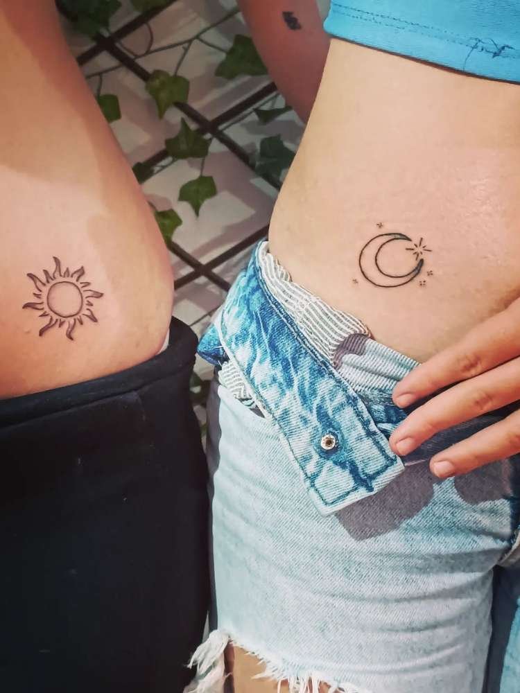 tatuagem-de-amigas-36 Opção de tatuagem de amigas