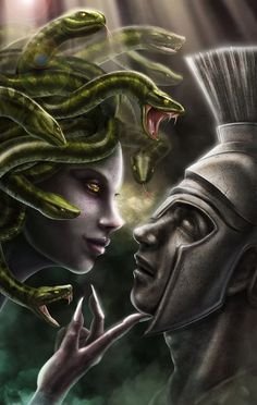 tatuagem-de-medusa-seduzindo-cavaleiro Medusa seduz cavaleiro