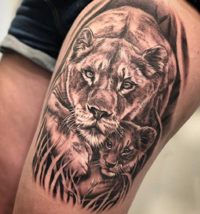 tatuagem de leoa