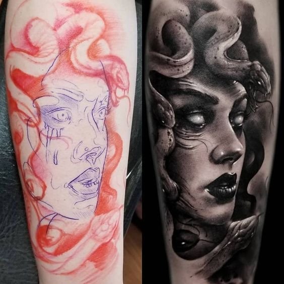 tatuagem-medusa-desenho tatuagem medusa desenho