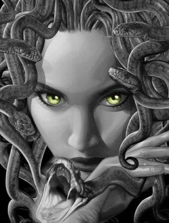 Medusa com olhos verdes Medusa com olhos verdes